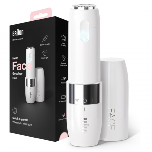 Braun Fs1000 Face Mini Hair Remover With Smart Light, White