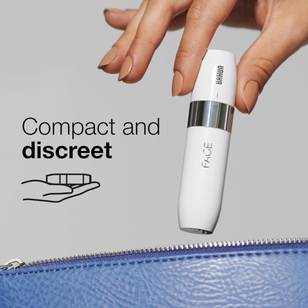 Braun Fs1000 Face Mini Hair Remover With Smart Light, White - Image 2