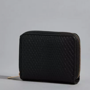 MAX Textured Zip Around Wallet black