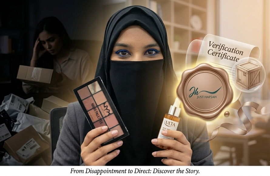 Original Huda Beauty, NARS, and Tarte cosmetics sourced from Sephora KSA to Pakistan