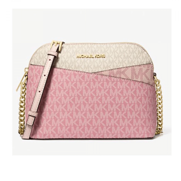 Michael Kors Jet Set Medium Logo Crossbody Bag – Pink Multi