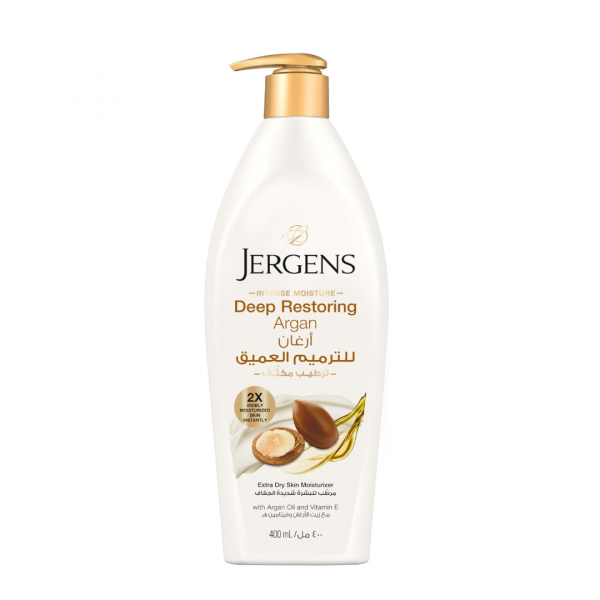Jergens Deep Restoring Argan Moisturizer.