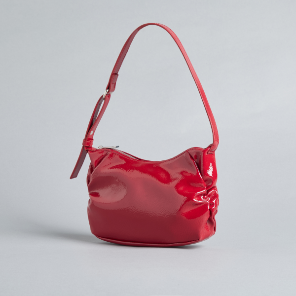 MAX Ruched Detail Shoulder Bag with Adjustable Strap