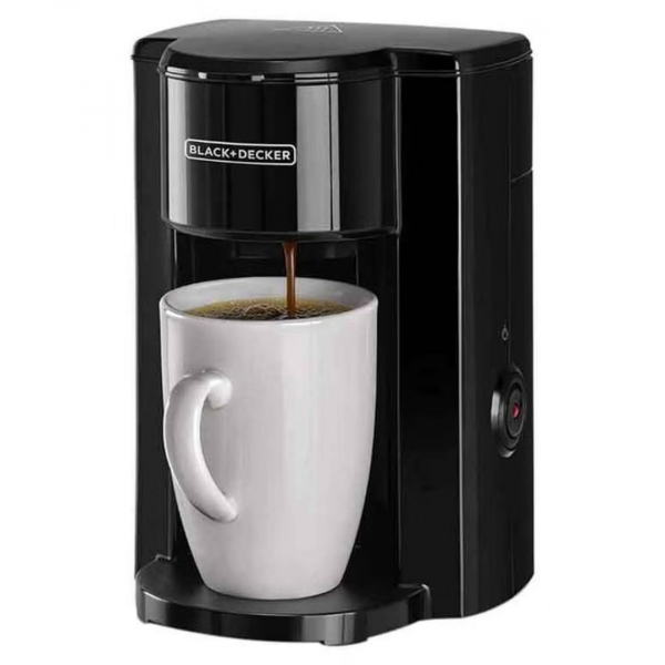 Black+Decker Coffee Machine, 1 Cup Coffee Maker, 350W, FREE Ceramic Cup Included