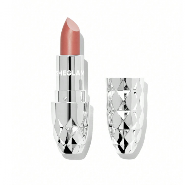 SHEGLAM Starlight Velvet Lipstick - Beach Babe| Matte rouge pink with a gold finish