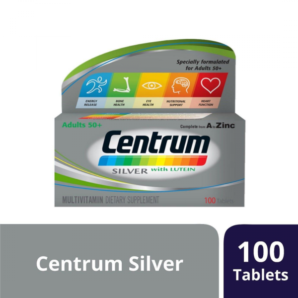 Centrum Silver Multivitamins with Lutein - 100 Tablets